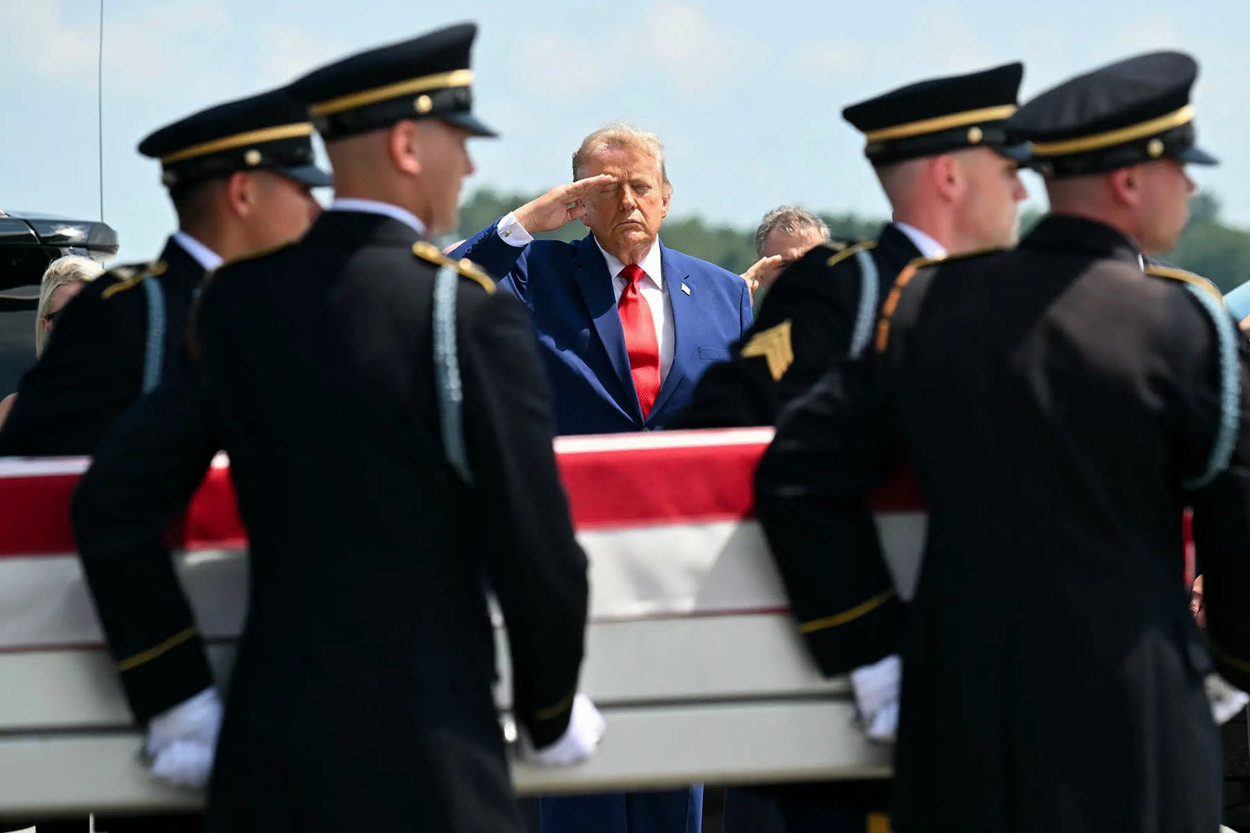 The repatriation ceremony for the fallen took place this morning in Delaware