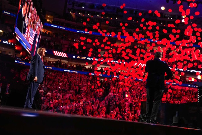 The president closed the Republican event