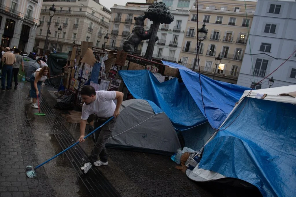 Los acampados de la Puerta del Sol