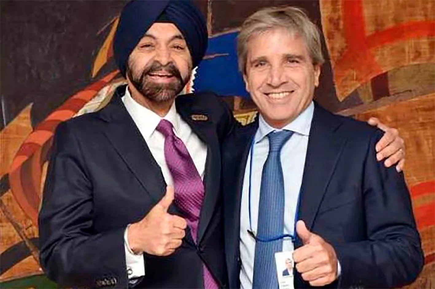 Luis Caputo y Ajay Banga