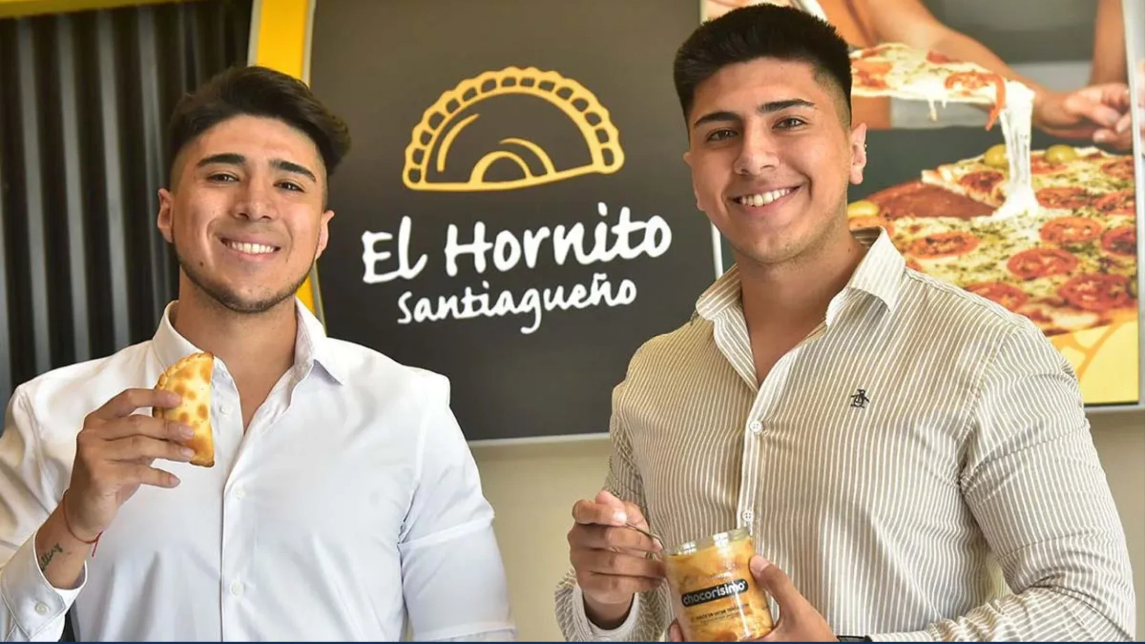 Franco Suárez, titular de El Hornito Santiagueño, junto a su hermano Tobías Suárez.