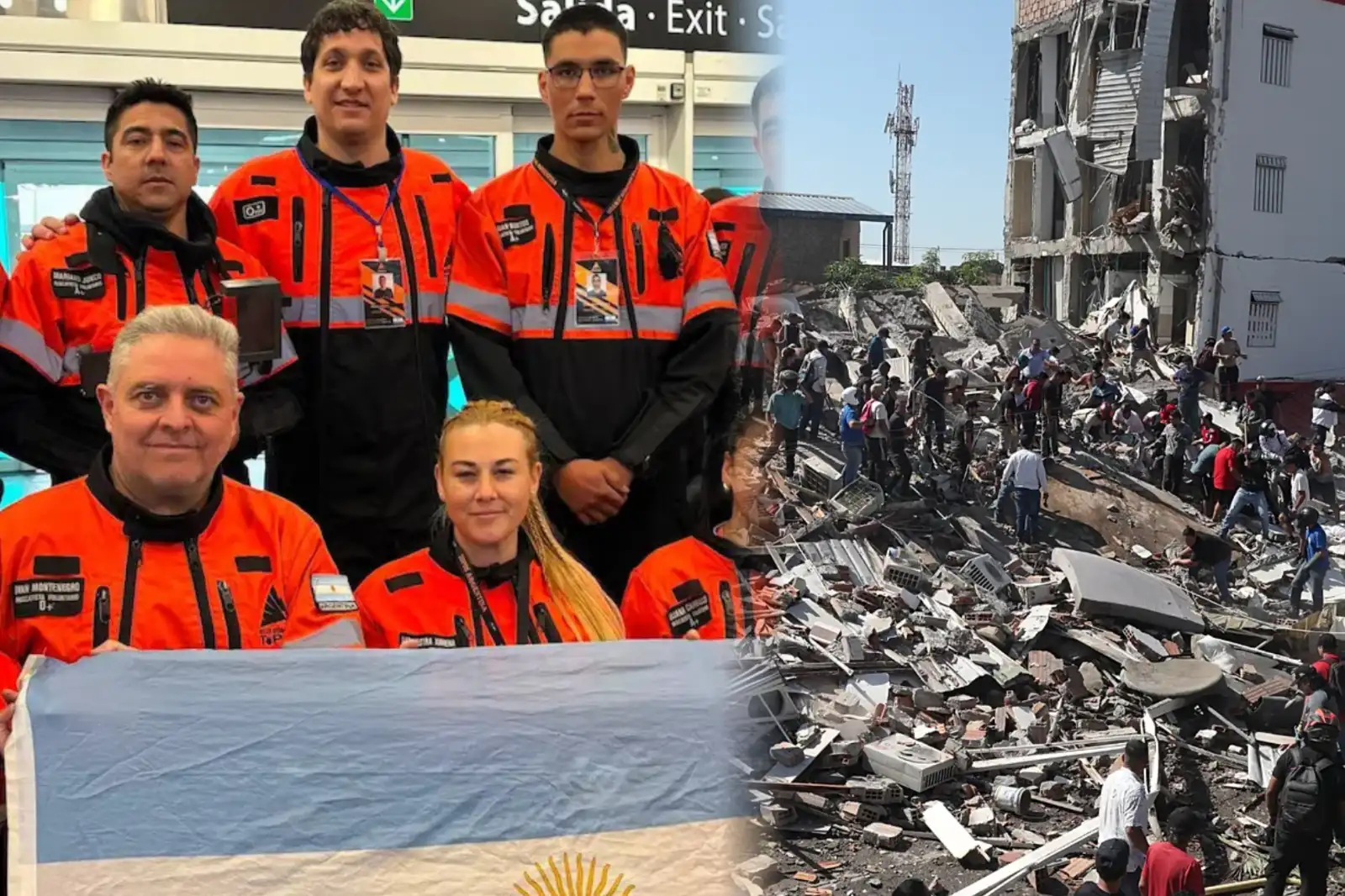 Rescatistas cordobeses viajaron a Colombia para buscar desaparecidos tras el terremoto