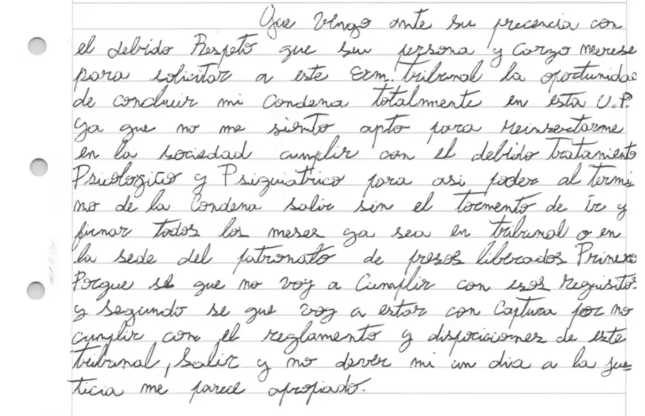 Carta del convicto