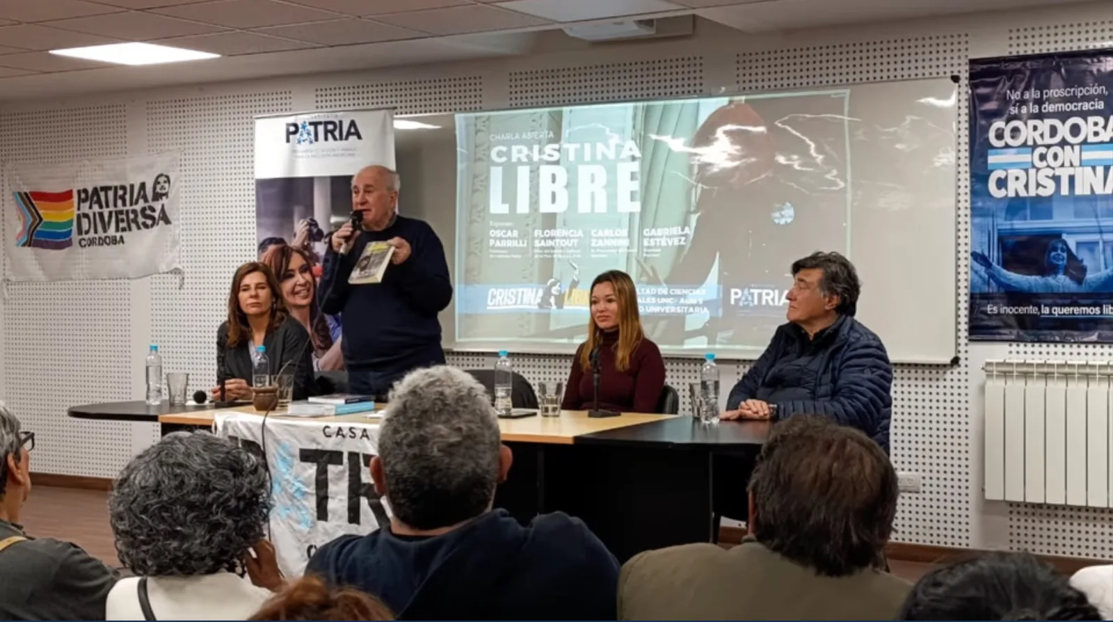Oscar Parrilli y Carlos Zannini encabezaron el papelón en la Facultad de Ciencias Sociales de la UNC