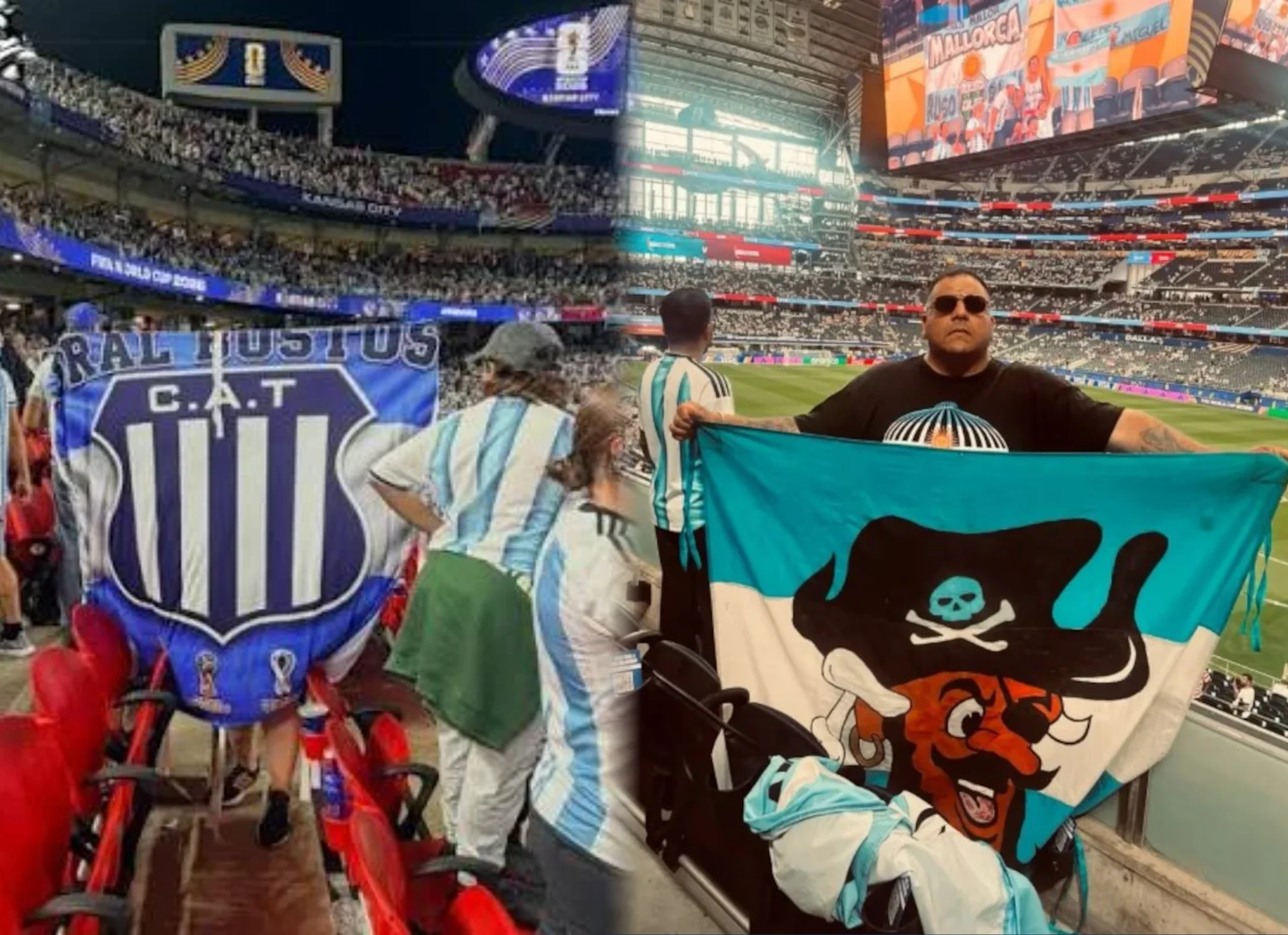 Hinchas Belgrano y Talleres dijeron presente en los primeros dos partidos de la Selección Argentina en el Mundial. 