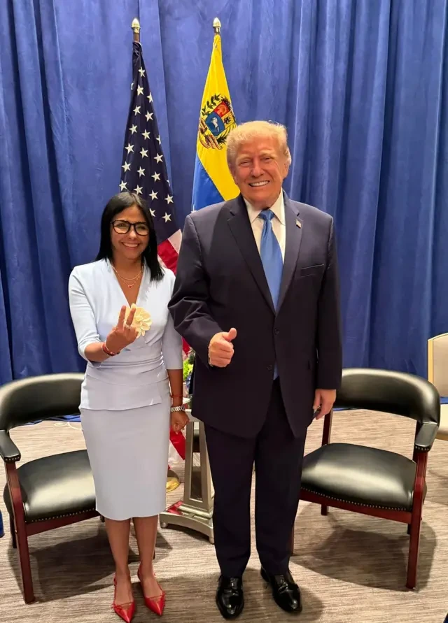 Donald Trump y Delcy Rodríguez