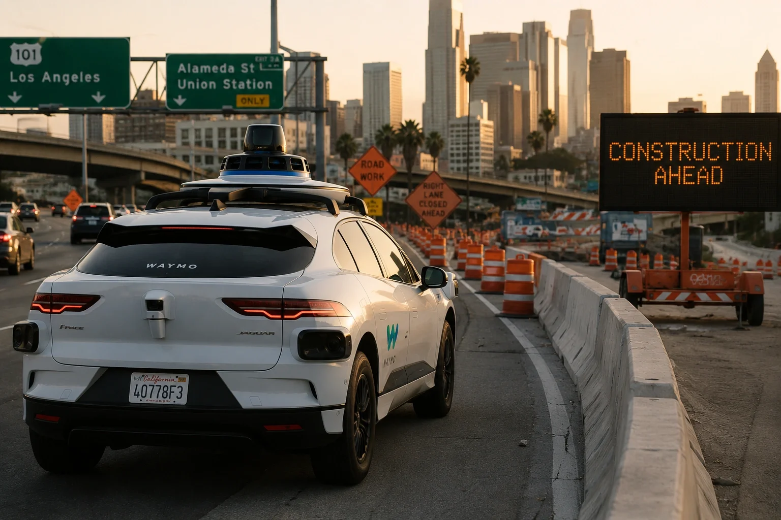 Waymo suspende viajes en autopistas por fallos de sus robotaxis en obras