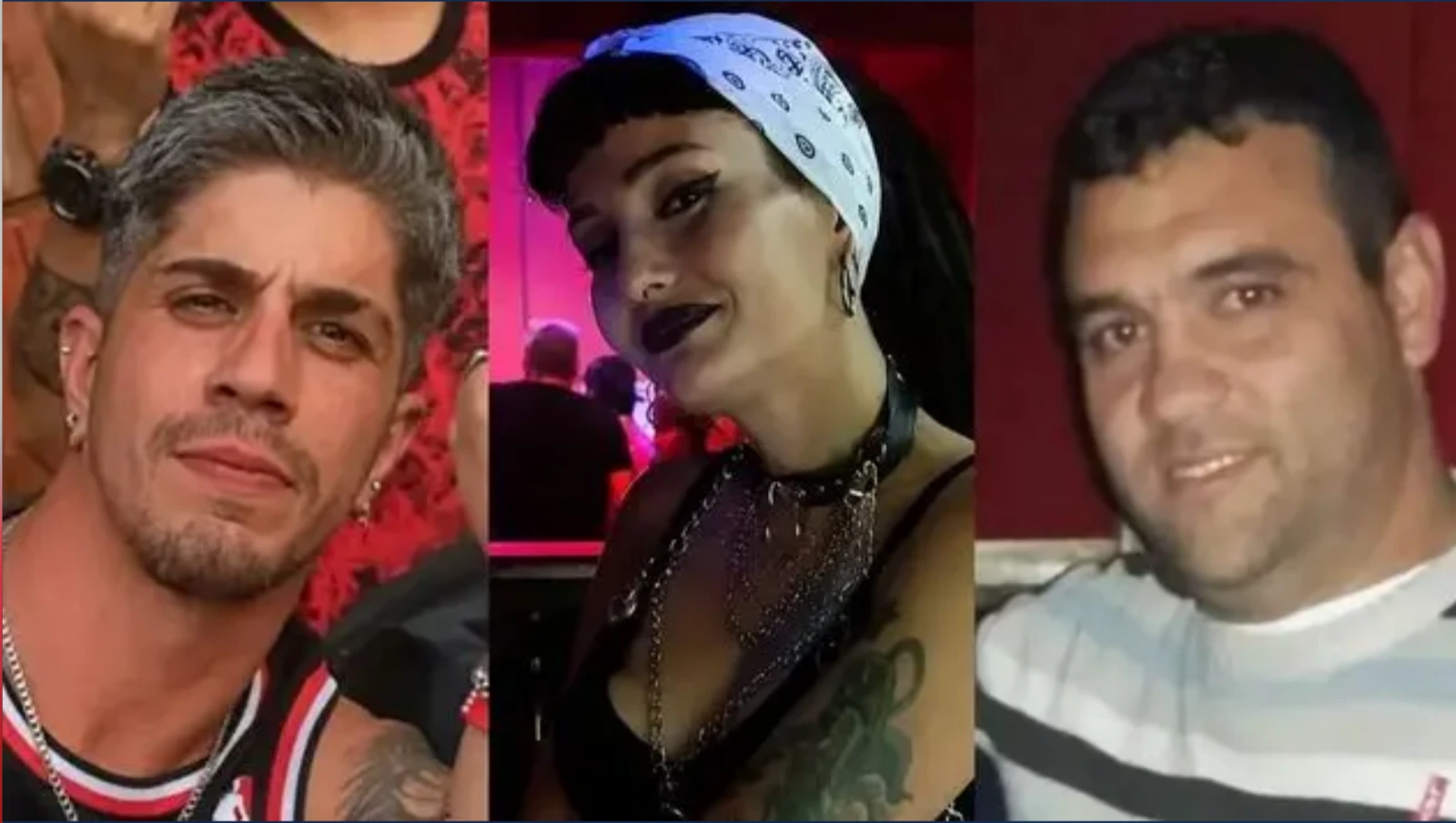 Claudeio Barrelier, Soledad Andreani y Osvaldo Fassetta. Tres de los cinco imputados por el homicidio de Agostina Vega.