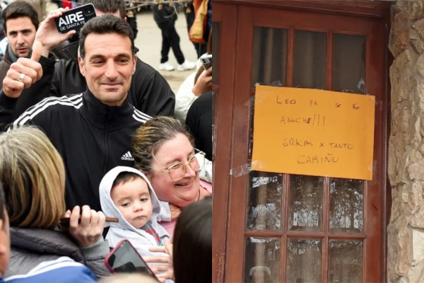 Lionel Scaloni dejó Pujato: el cartel que puso la familia en forma de agradecimiento