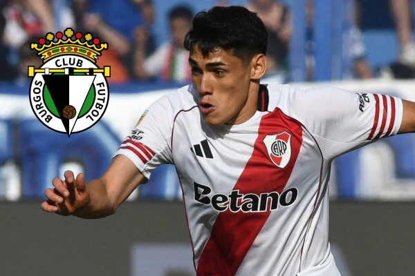 Otro juvenil afuera: Santiago Lencina dejó River y se va a préstamo al Burgos de la Segunda División de España