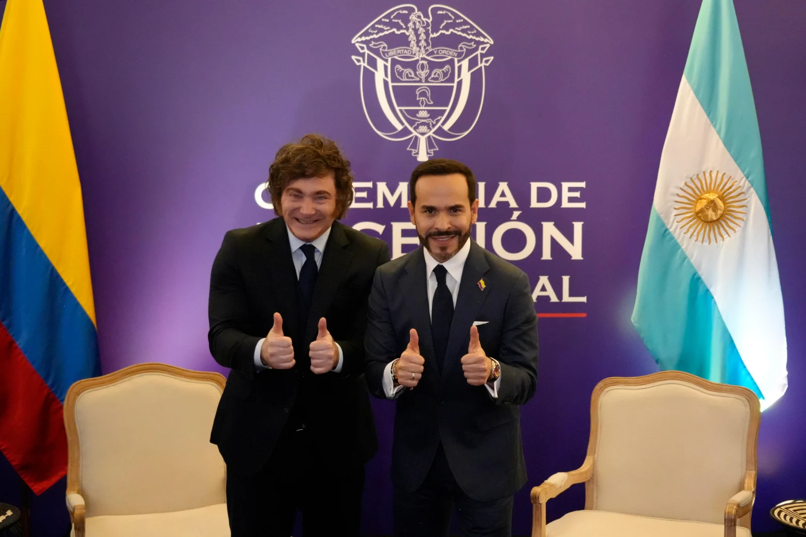 Javier Milei met with Abelardo de la Espriella before his inauguration as president