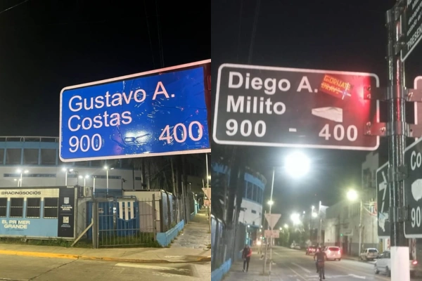 Internal conflict in Racing: fans changed the name of Diego Milito street and replaced it with Gustavo Costas