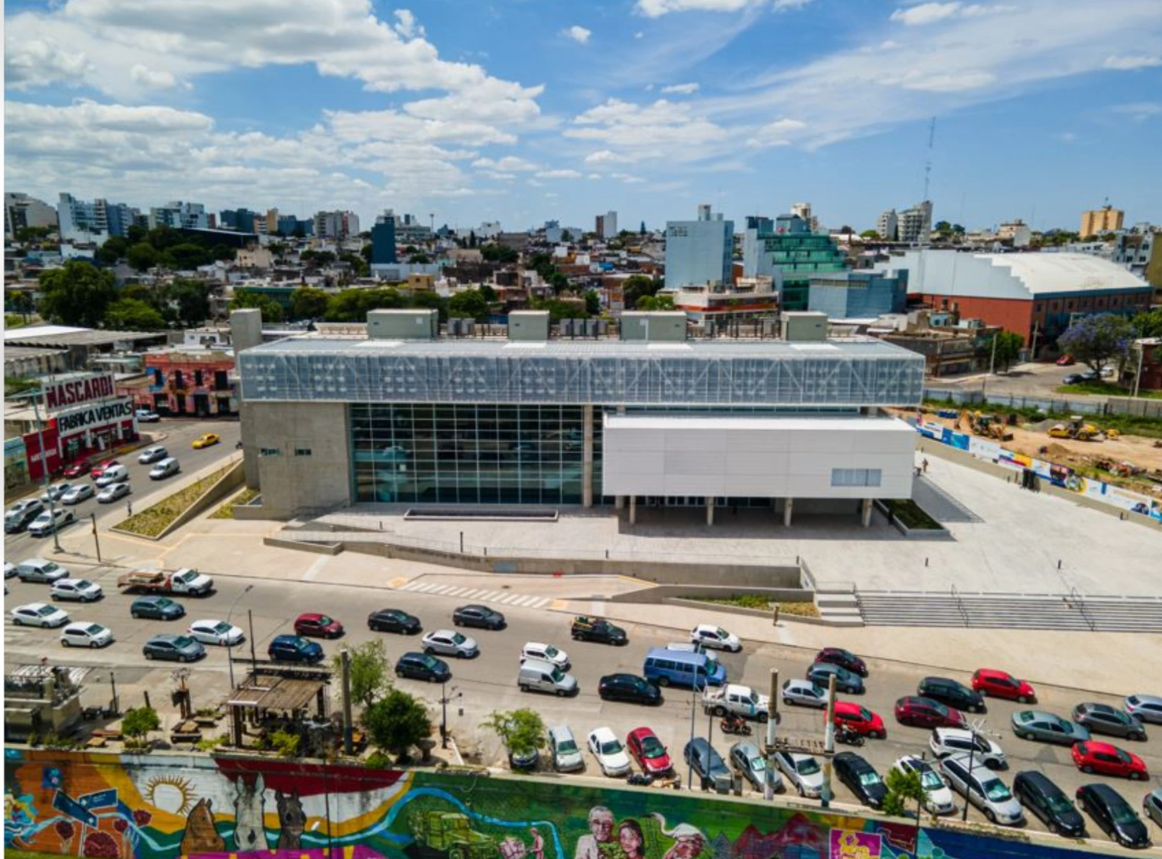 Concejo Deliberante de la Ciudad de Córdoba desde una vista aérea. 