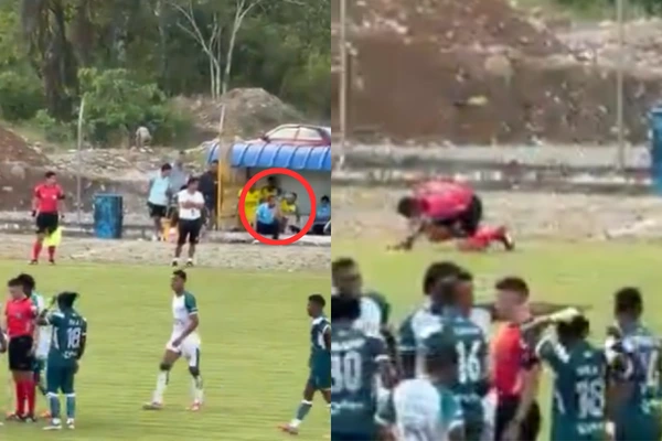 Escándalo en el fútbol ecuatoriano: un jugador le pegó un piedrazo a un árbitro asistente y lo mandó al hospital