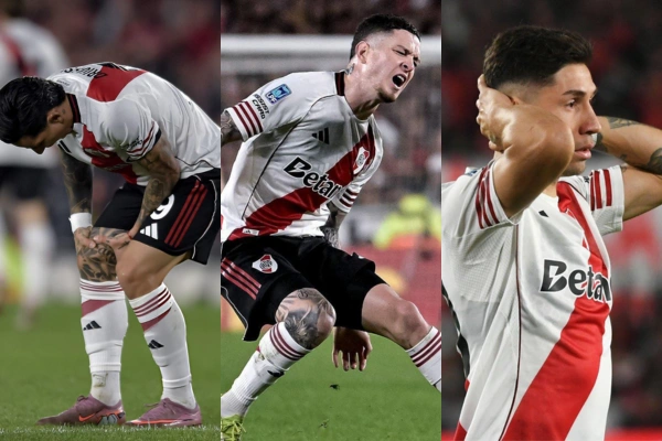 Bad news for River: the injuries of Sebastián Driussi, Aníbal Moreno, and Gonzalo Montiel have been confirmed.