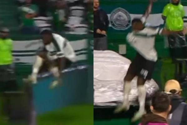 Insólito festejo de gol en Brasil: saltó una valla, cayó en el túnel de los vestuarios, se lesionó y anularon su tanto