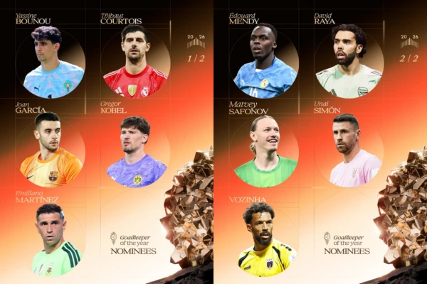 The nominees for the Yashin Trophy