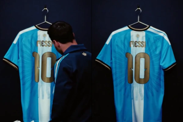 Lionel Messi mostró la camiseta que usará en su partido despedida de la Selección Argentina