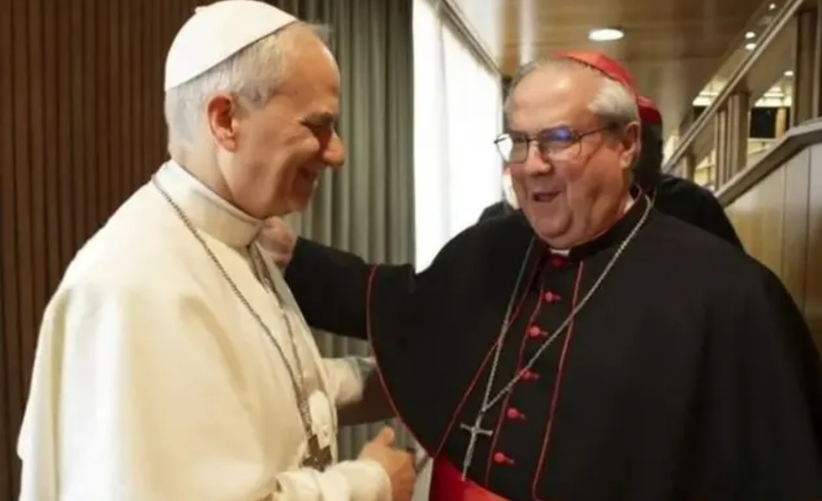 El Papa León XIV junto al cardenal cordobés, Ángel Rossi