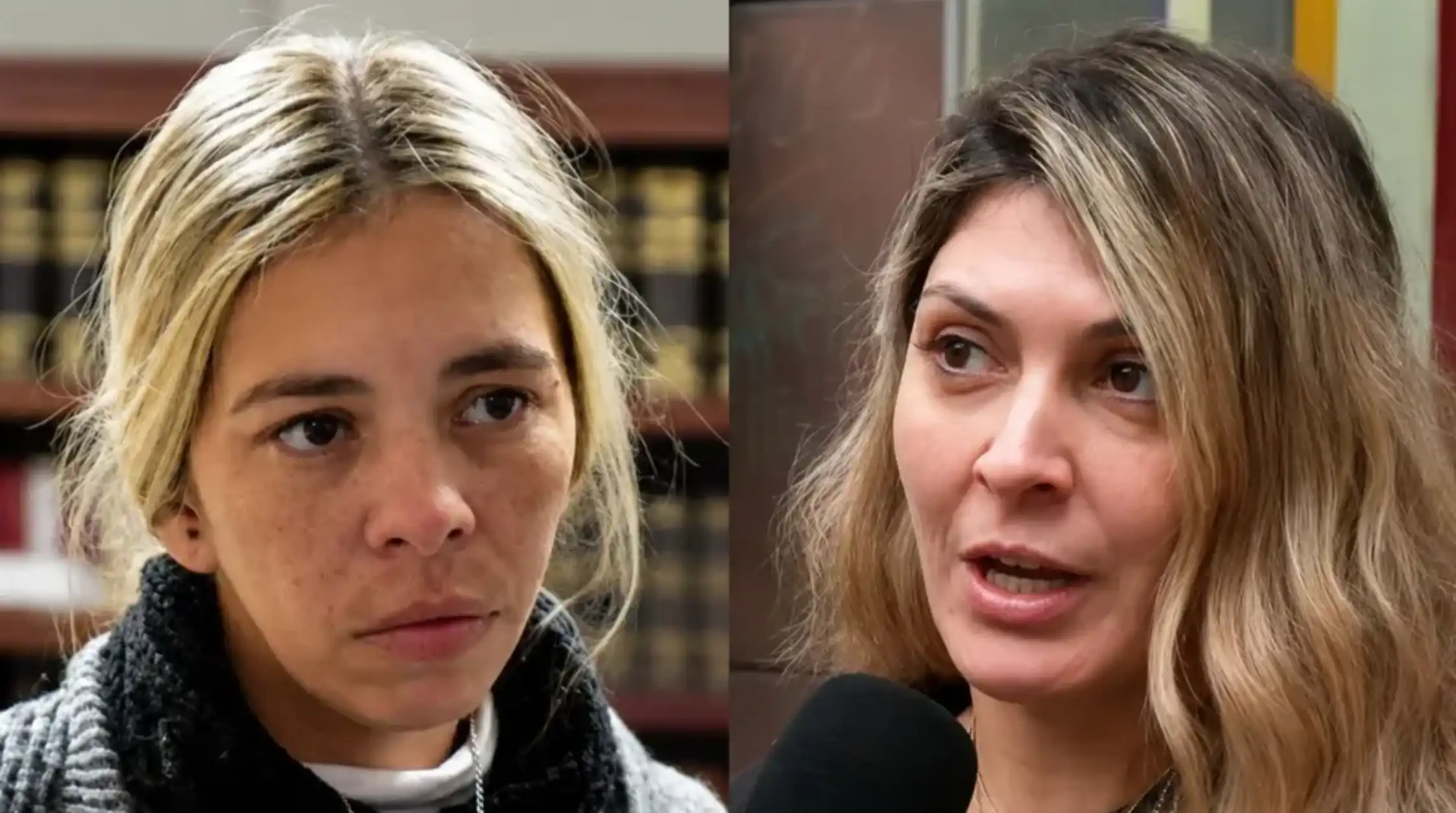 Melisa Heredia, madre de Agostina Vega, y Fernanda Alaniz, abogada del padre de Agostina.