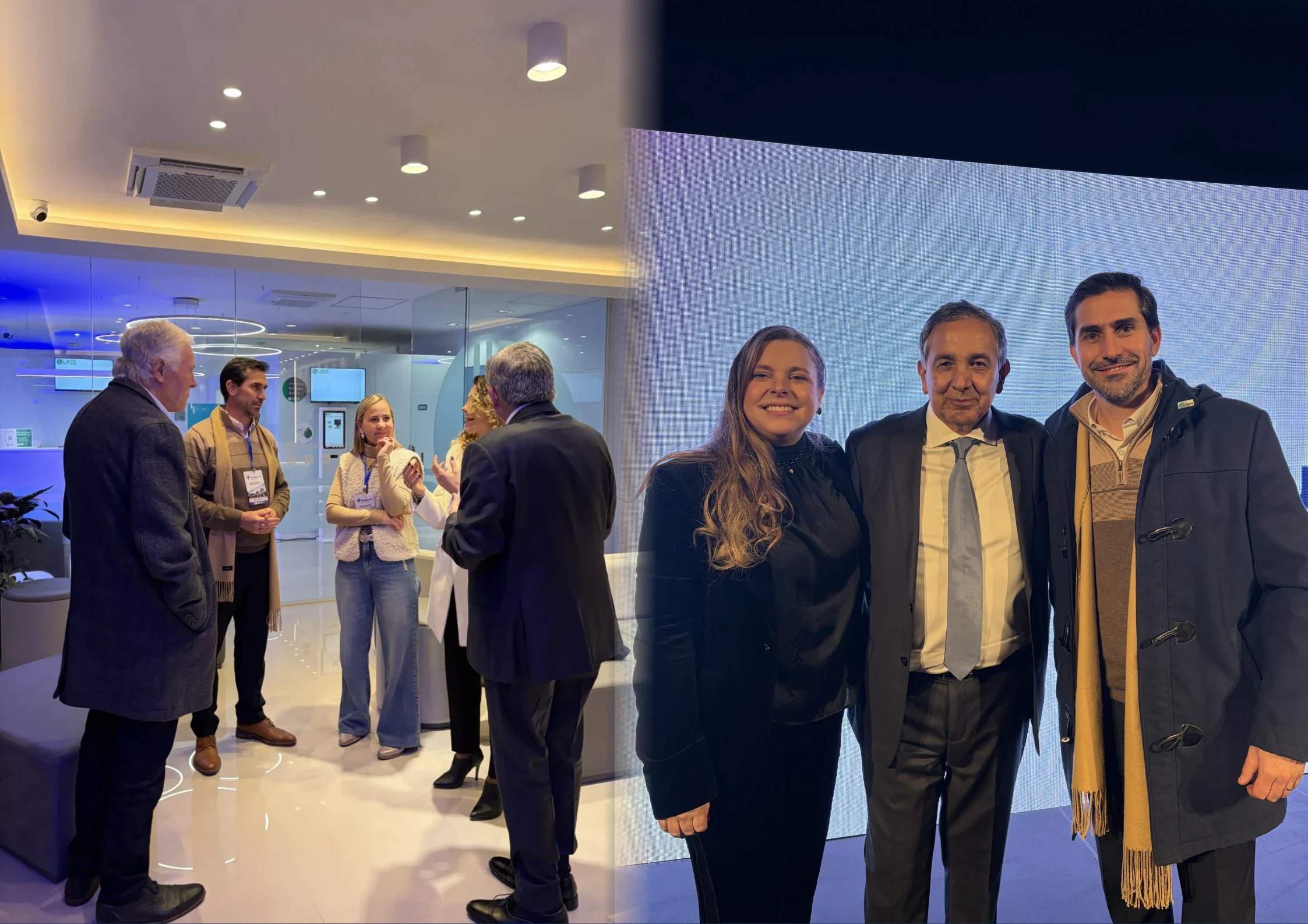 Gustavo Gatti, titular de la firma Conciensus, y Fernando Rambaldi, Intendente de La Calera