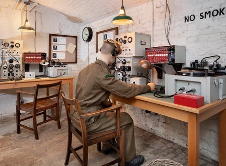Room M in the basement of Trent Park, where he listened to and transcribed conversations of the prisoners.