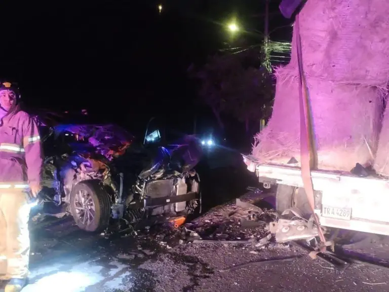 This is what the car in which Brayan Torres was traveling looked like