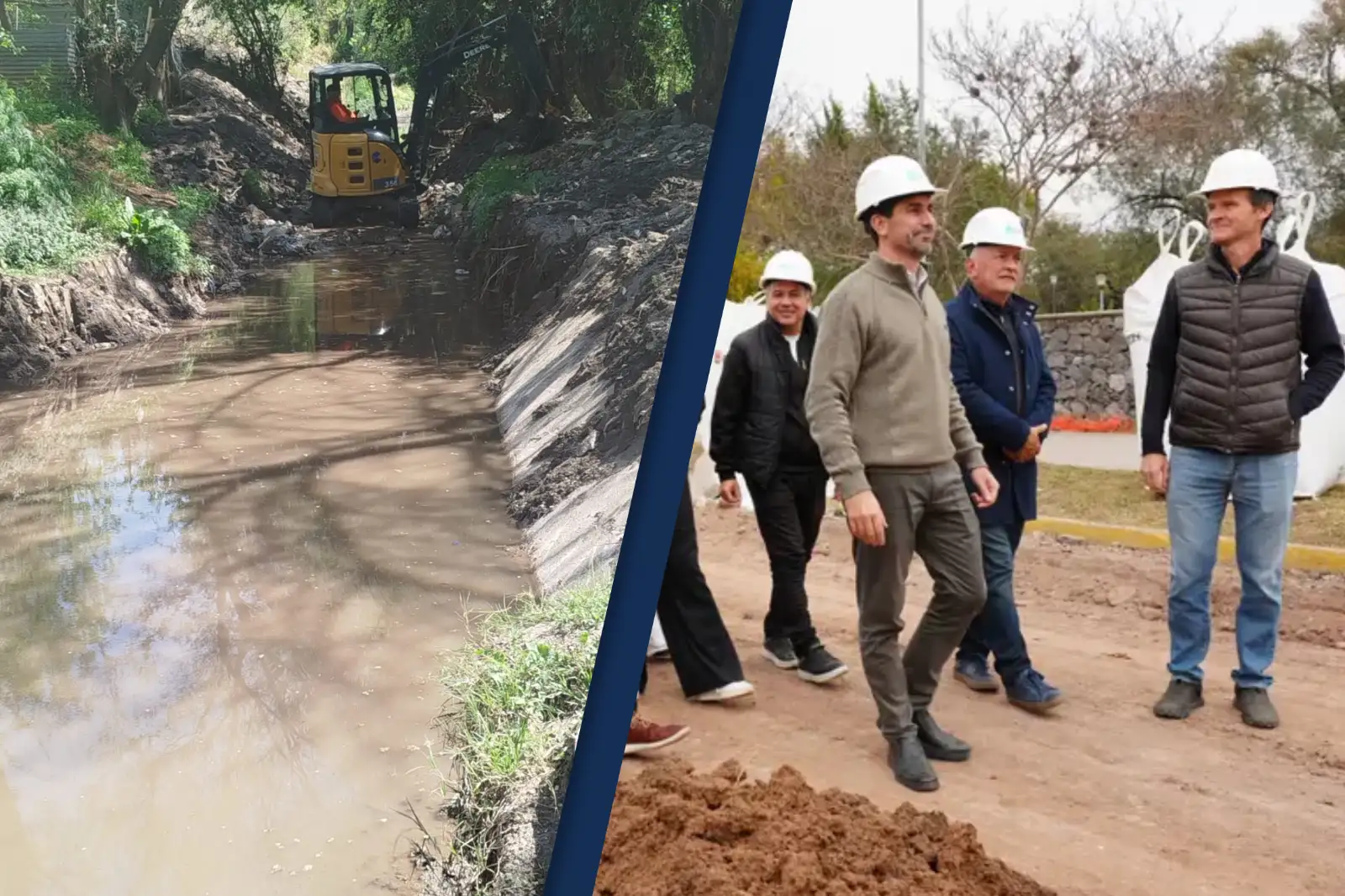 La Calera lleva despejados más de 3.600 metros de canales que el peronismo dejó abandonados