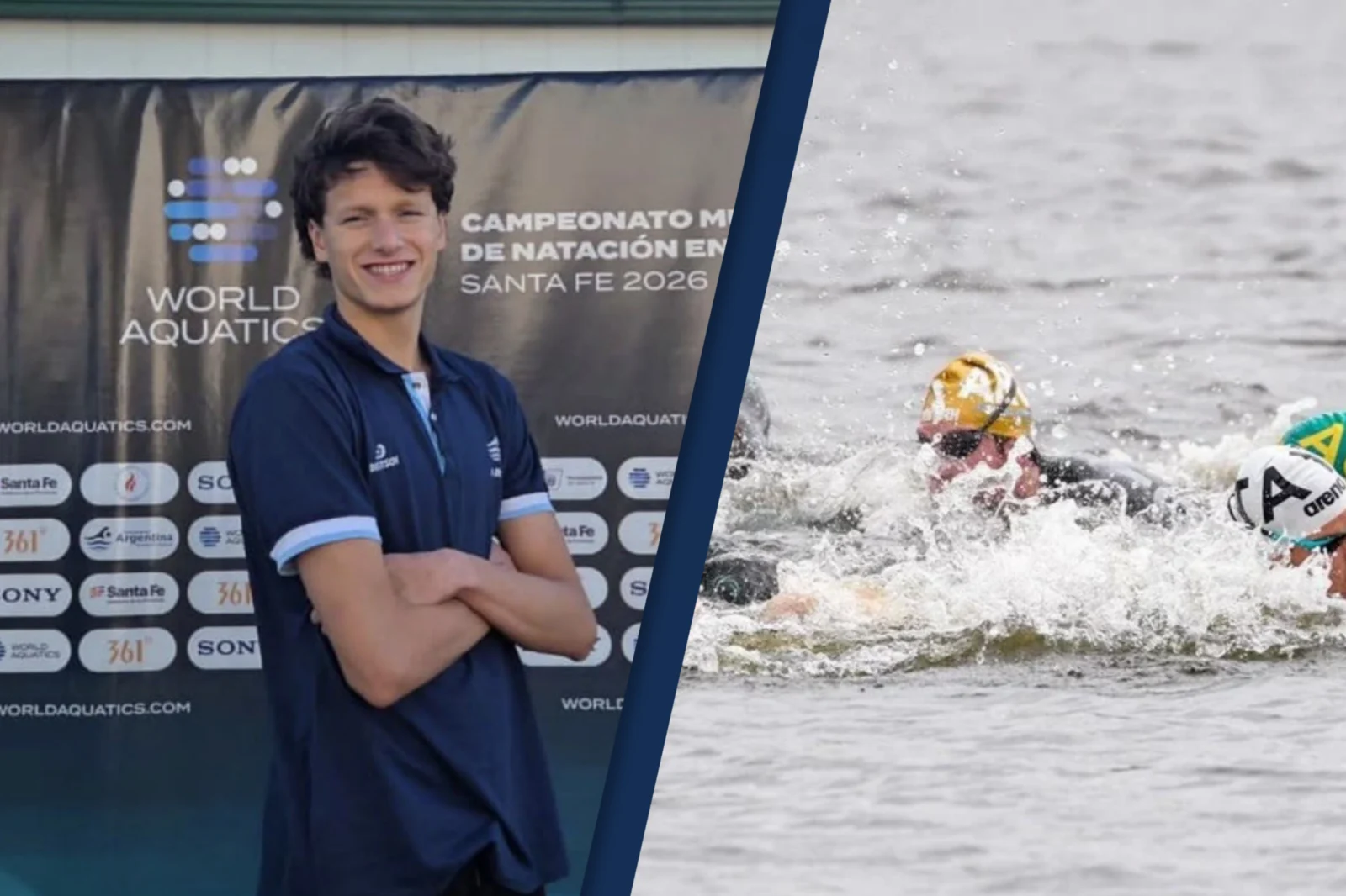 El cordobés Mateo Mayer quedó entre los mejores nadadores del Mundial Juvenil de aguas abiertas