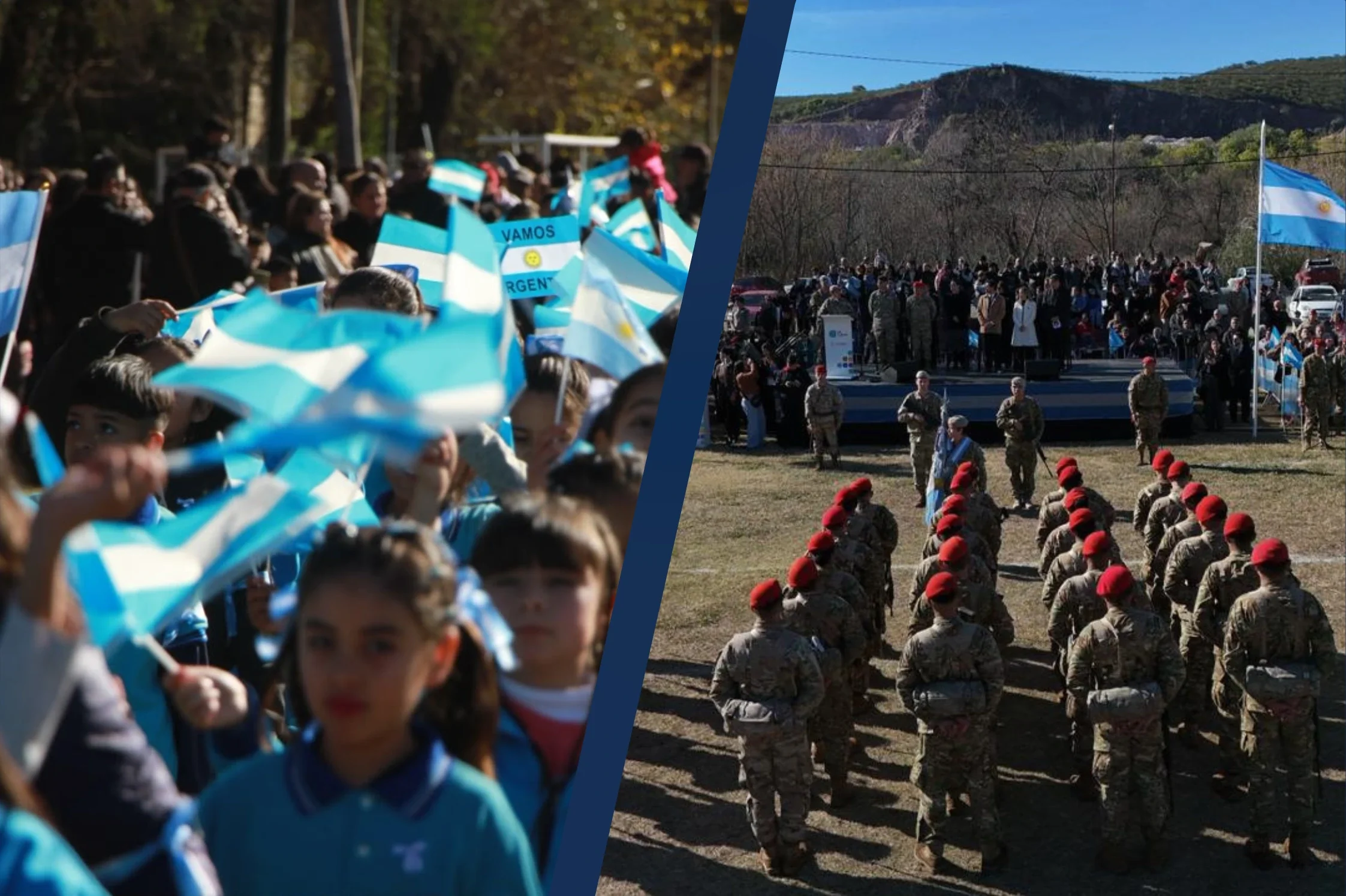 Gran despliegue del Ejército en el histórico acto patrio de La Calera