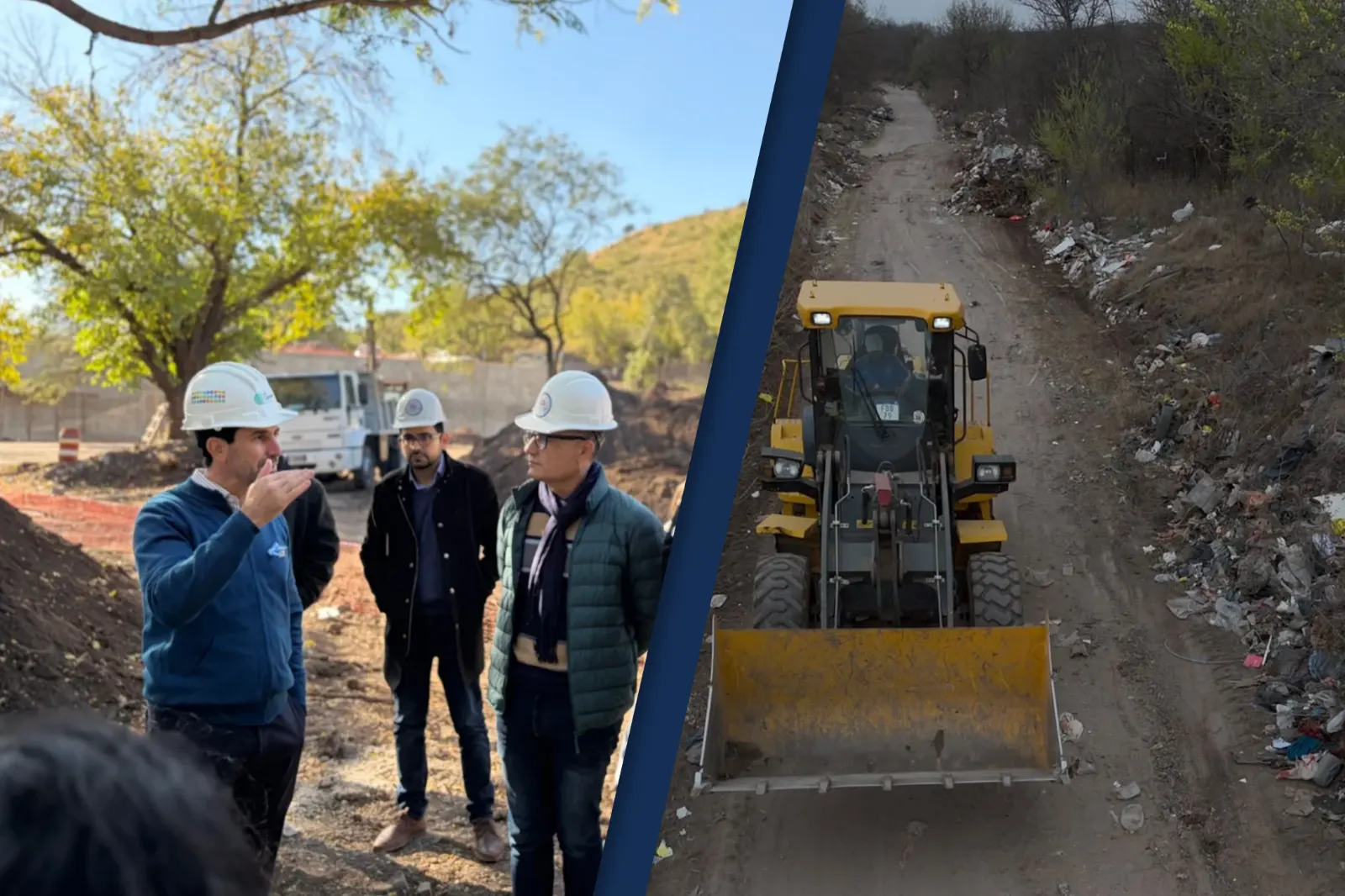 Comenzó la limpieza del basural sobre la Ruta E-64 en La Calera