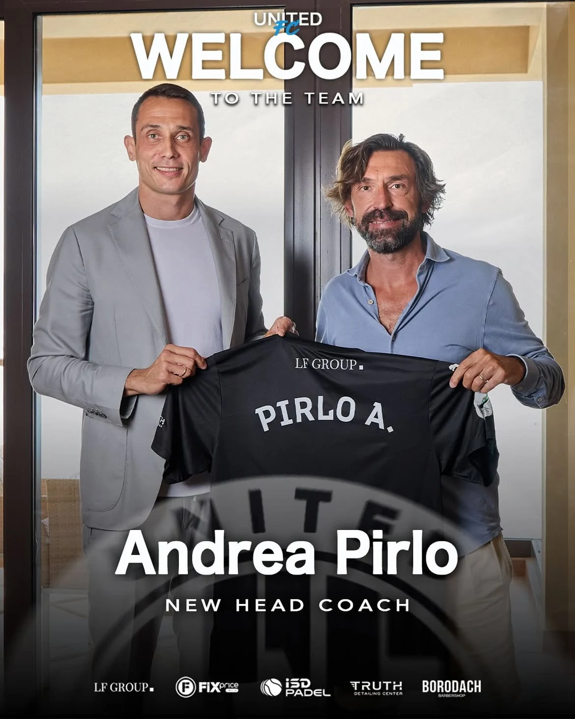 Pirlo es DT del Dubai United desde mediados de 2025