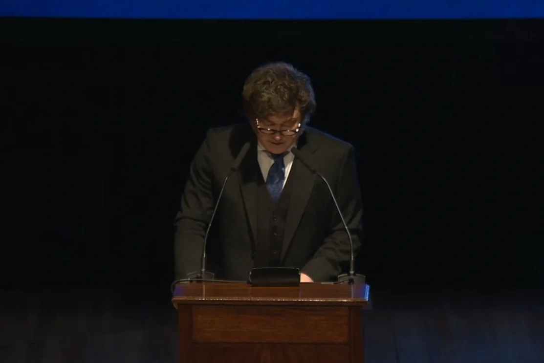 Javier Milei defendió los valores judeocristianos en el Tributo al Rebe de Lubavitch