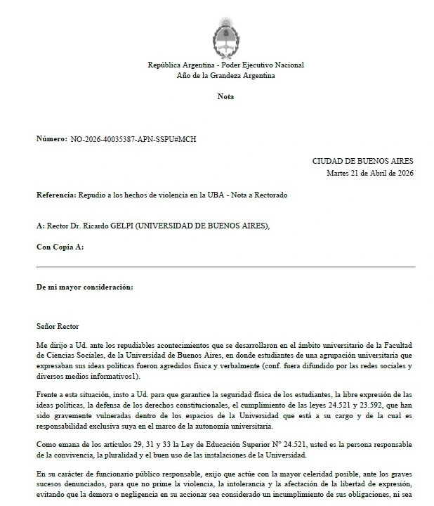 El comunicado de Alejandro Álvarez.