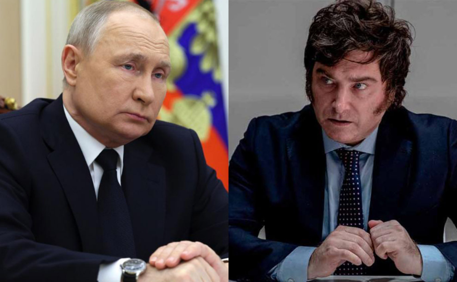 Javier Milei and Vladimir Putin.