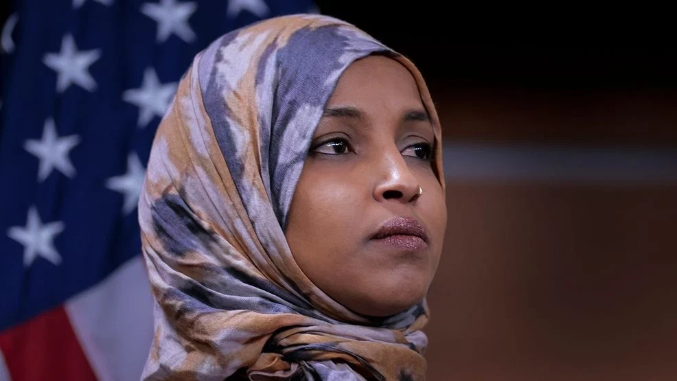 The far-left Somali congresswoman from the Democratic Party, Ilhan Omar.
