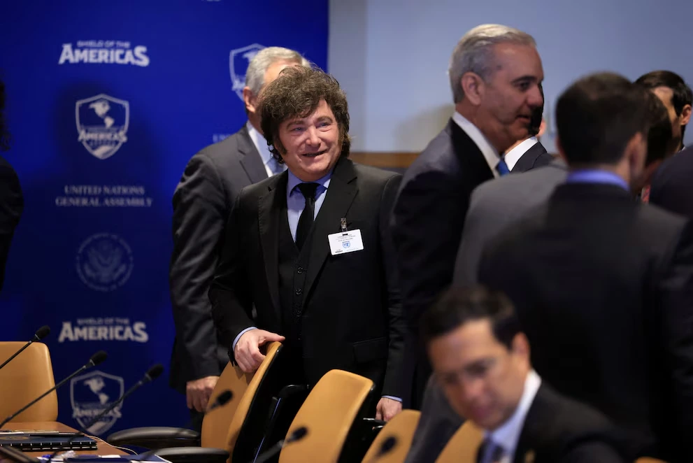 The president, Javier Milei