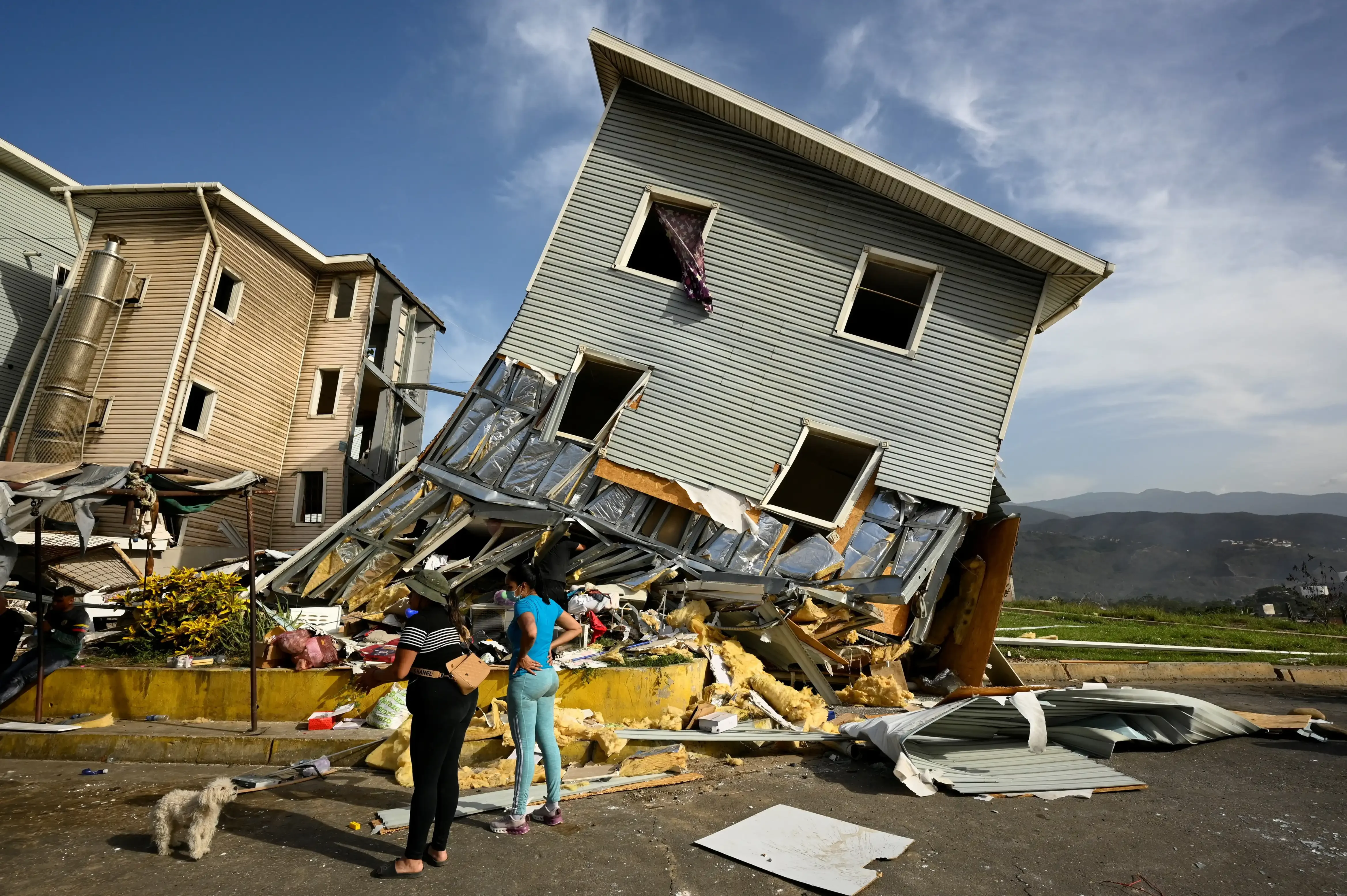 Collapsed buildings