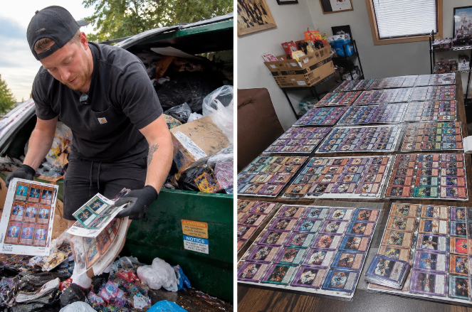 Un texano asegura ganar una fortuna con cartas de Yu-Gi-Oh sacadas de la basura