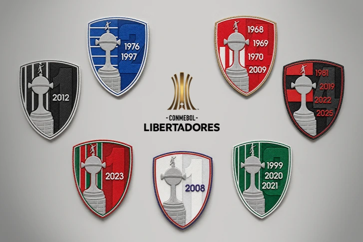 La CONMEBOL presentó nuevos parches personalizados para los campeones de la Copa Libertadores