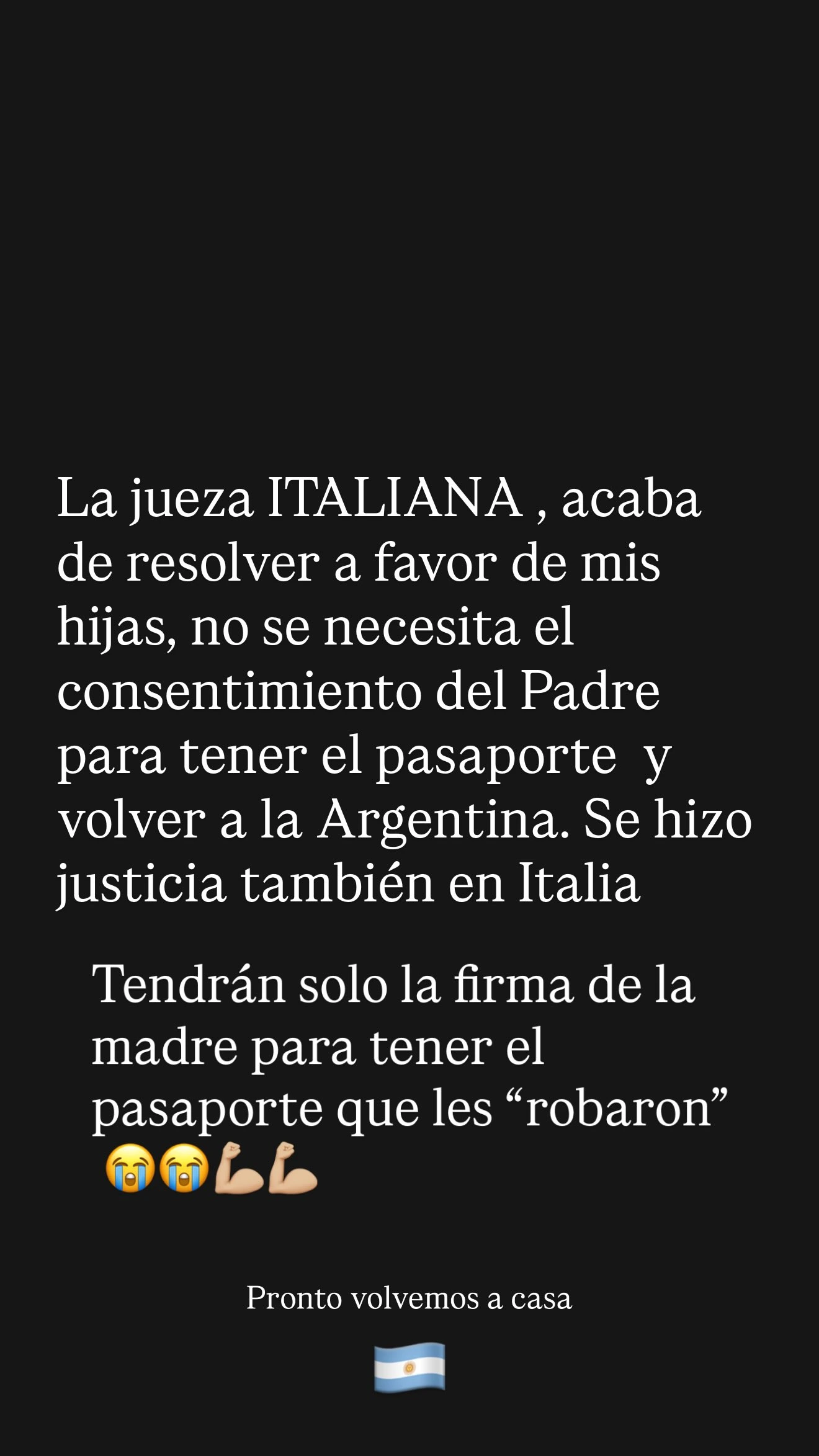 El posteo de Wanda Nara