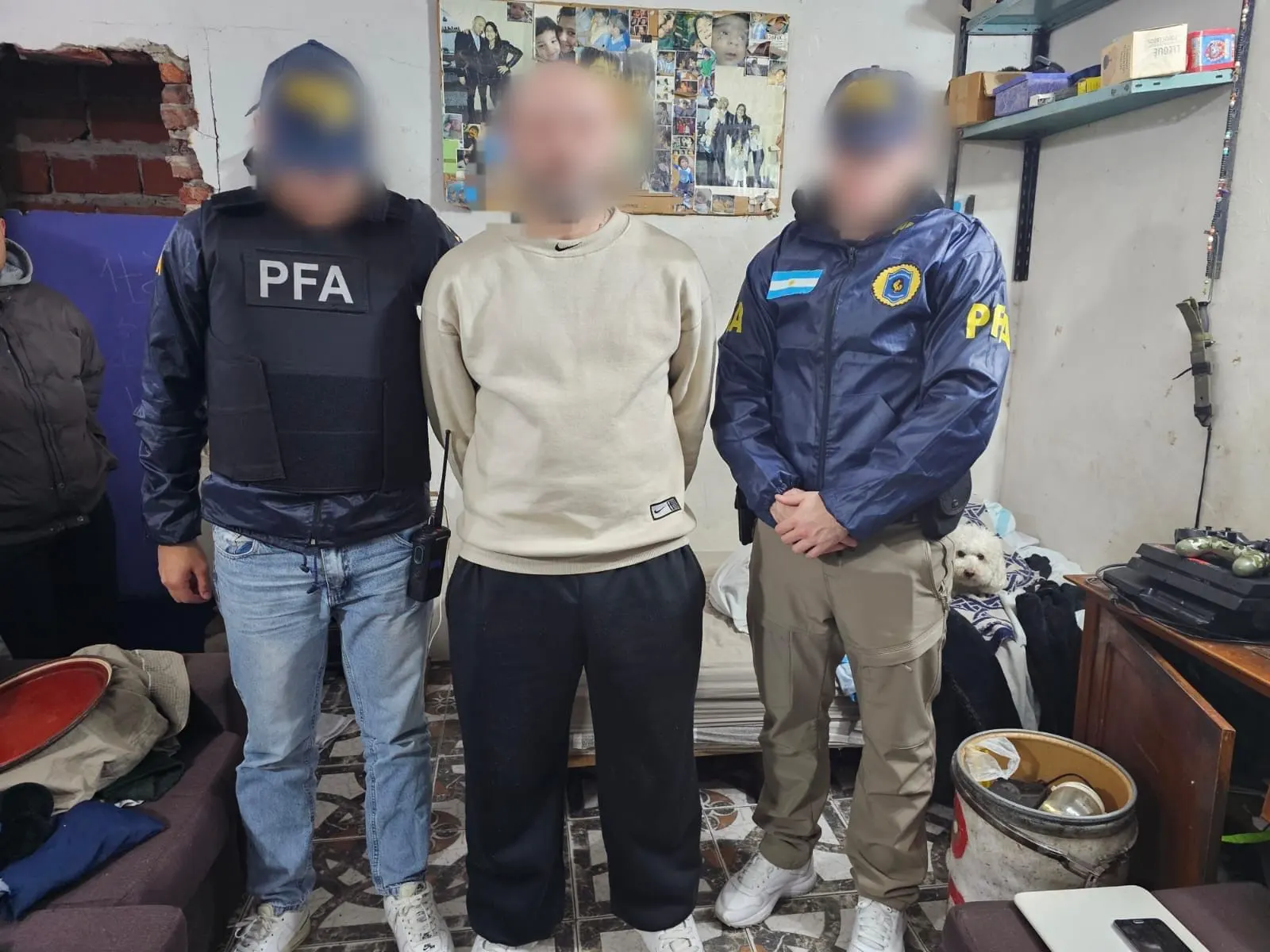 Uno de los detenidos.