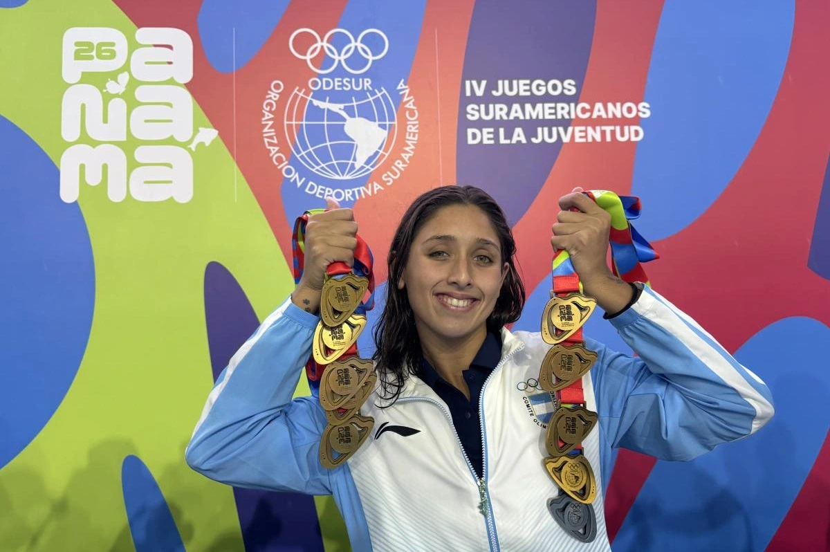 Agostina Hein brilló en los Juegos Sudamericanos de la Juventud y rompió el récord de oros de la competición