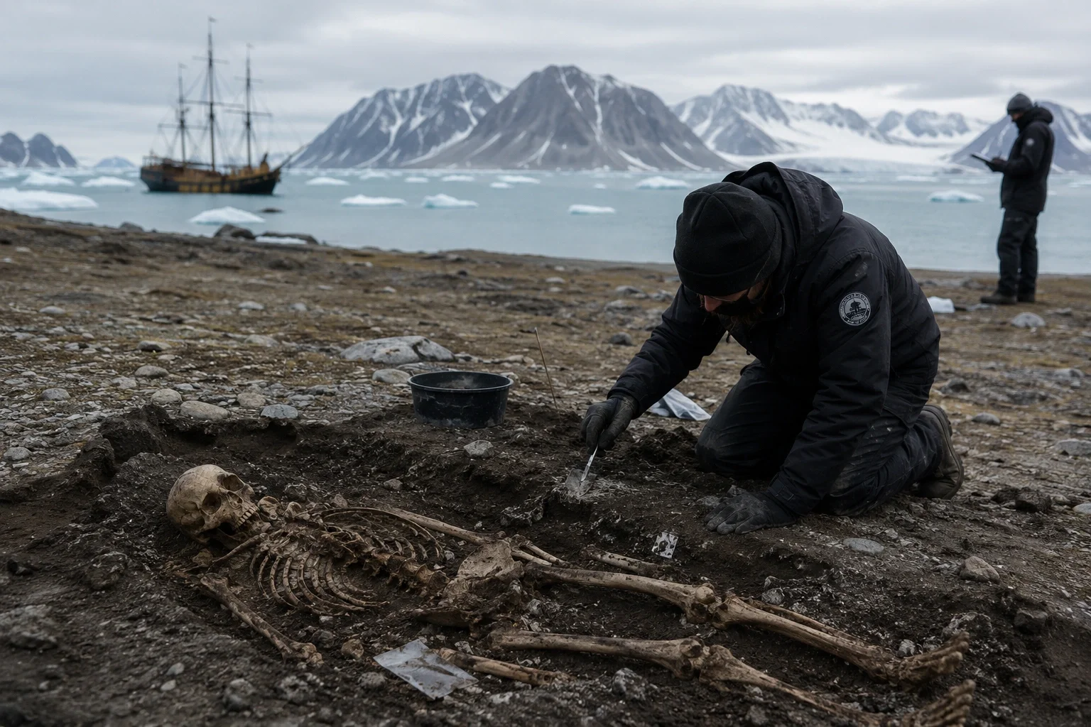 Hallan restos de 20 balleneros en Noruega: el deshielo expone un cementerio del Ártico