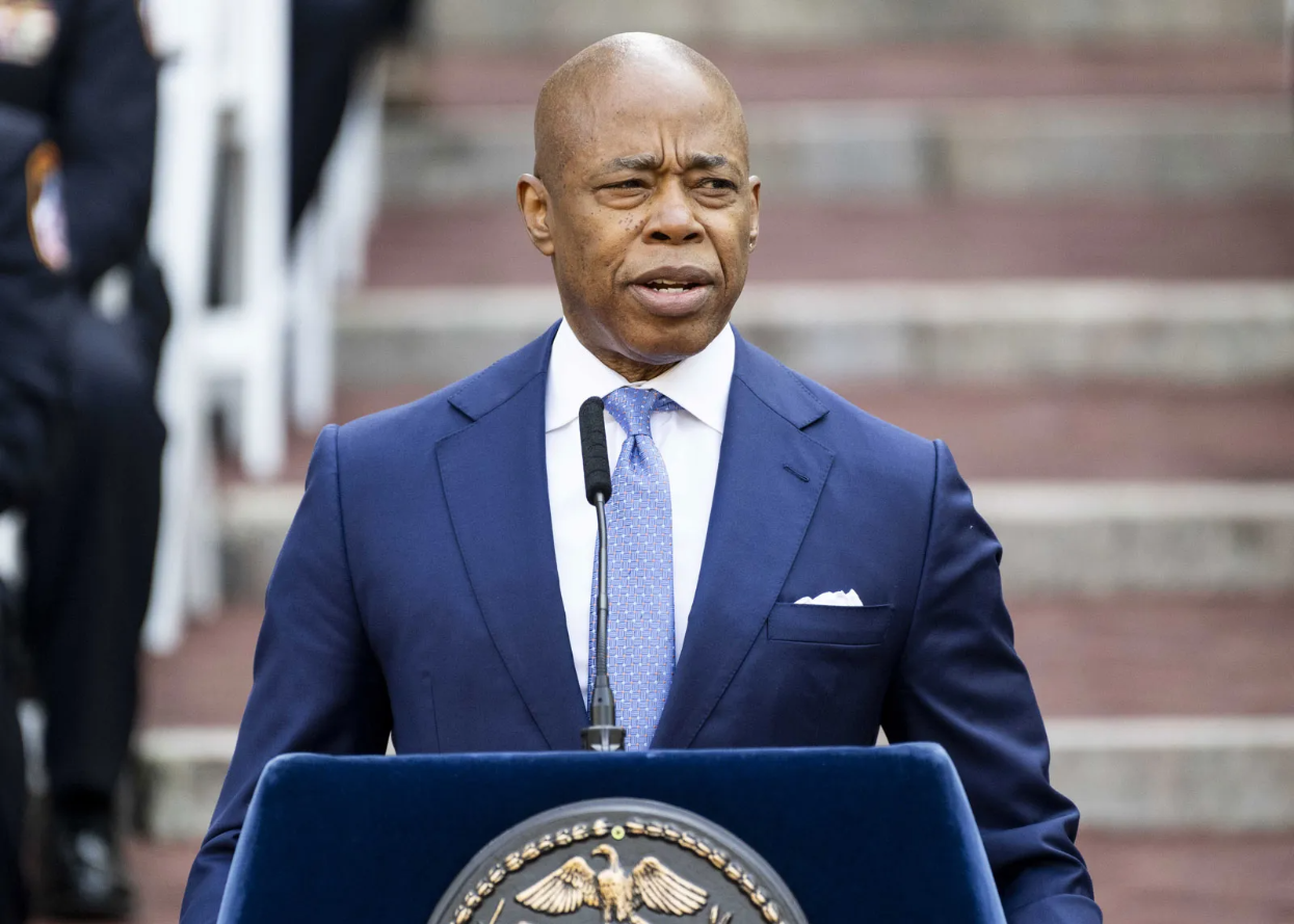 Former Democratic mayor Eric Adams set aside party differences and expressed support for the former Republican mayor