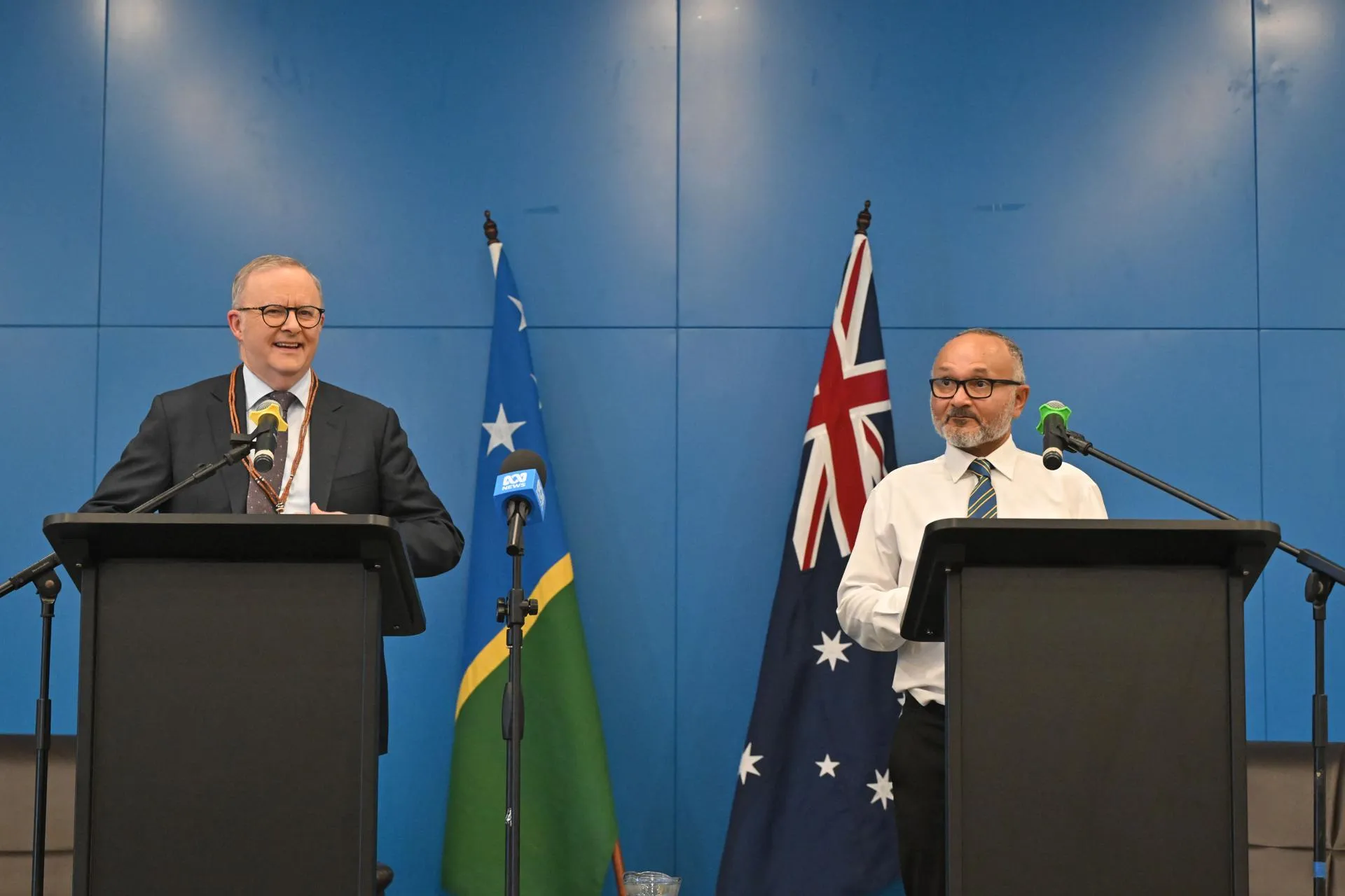 Australia and the Solomon Islands agreed to strengthen their ties after denouncing a new intercontinental ballistic missile launch from China