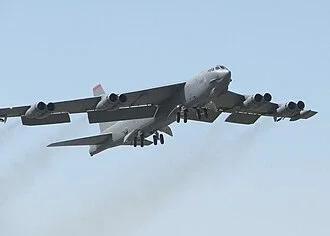 A B-52 bomber from the United States Air Force crashed after taking off from Edwards Air Force Base in California
