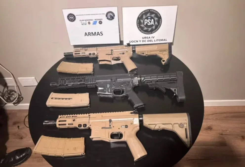 The weapons seized at Acosta's home