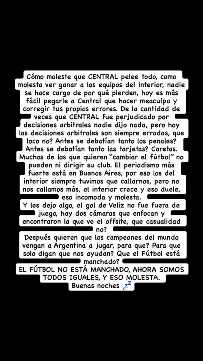 El posteo en Instagram de Di María
