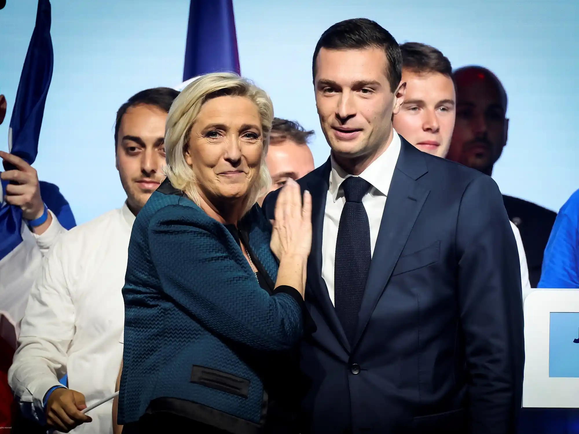 Bardella brindó todo su apoyo a Le Pen durante el caso judicial y continuará trabajando con la líder de derecha en el futuro